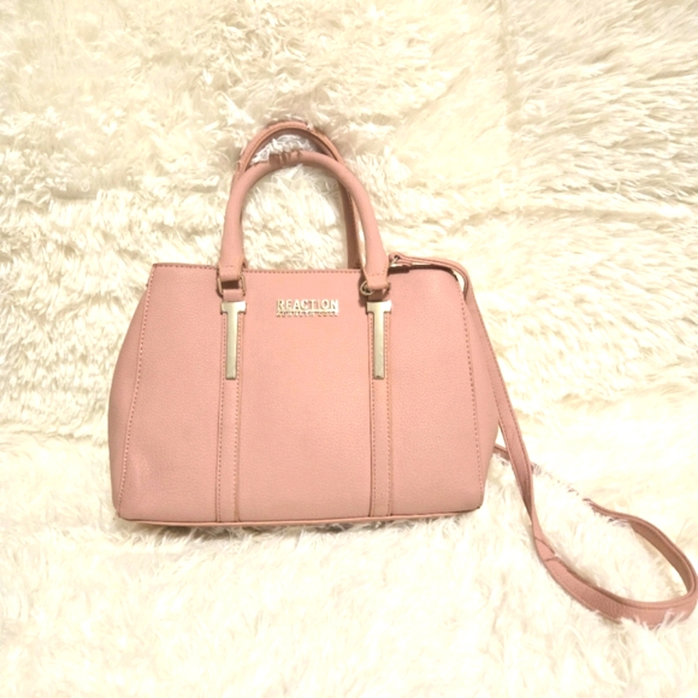 Reaction by Kenneth Cole Triple Entry Harriet Satchel pink purse